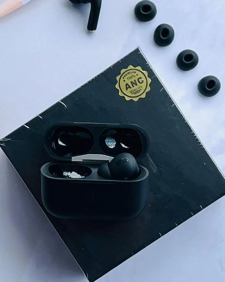 AirPods Pro2 Matte Black Wireless Earbuds, Buzzer Edition, Bluetooth 5.0 – High Quality