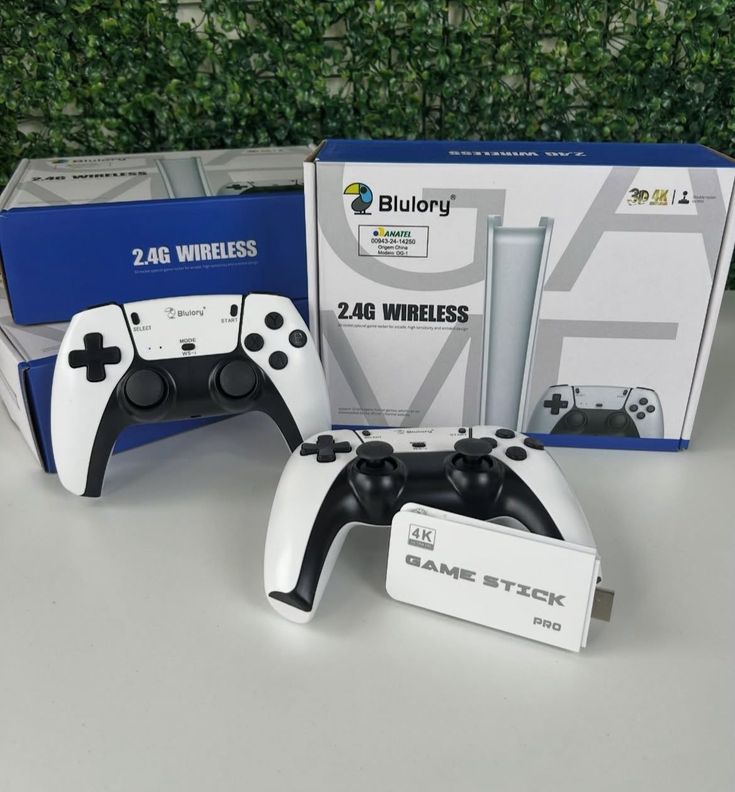 M15 Game Stick Pro 4K Console 64GB with Dual 2.4G Wireless Controllers – 20000 Games