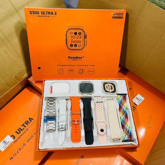 S300 Ultra 2 Fendior Original Smart Watch 49mm with 7 Straps,Case & Earbuds