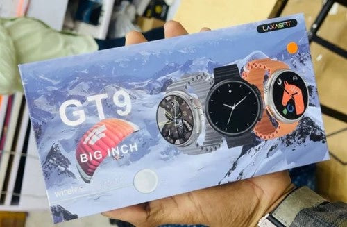 GT9 Smart Watch – Big Display & Wireless Charger, Round Screen